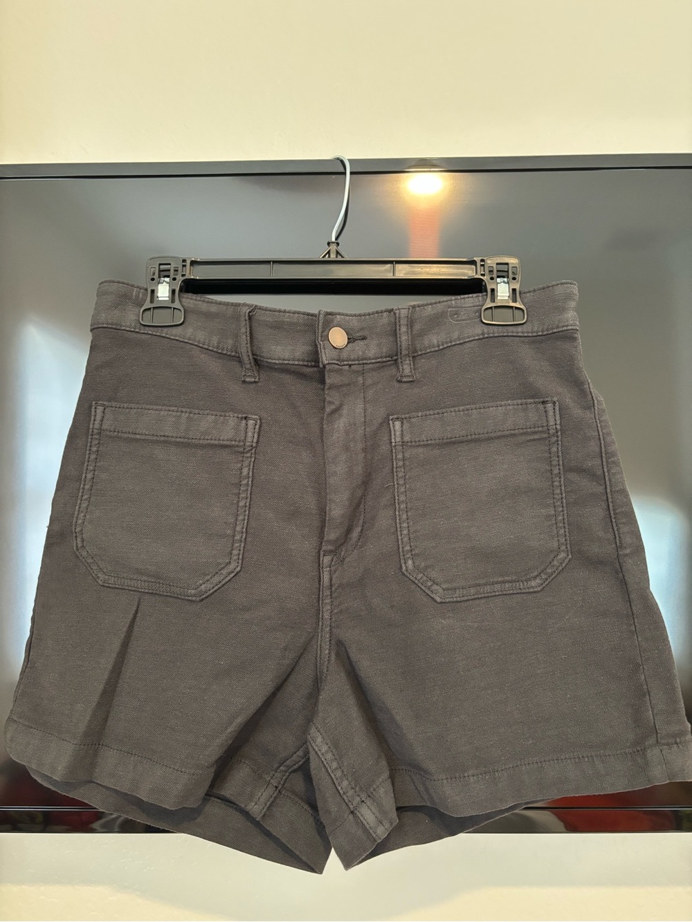 Black High-Rise Jean Shorts